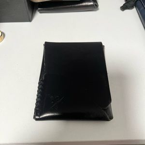 Open sea leather topsider mini in black.